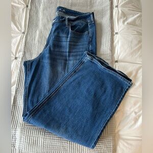 Old Navy Women's Dark Blue Wide Leg Jeans